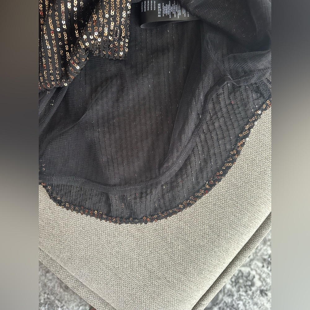 NWT Remie Black Sequin button down - Picture 8 of 9
